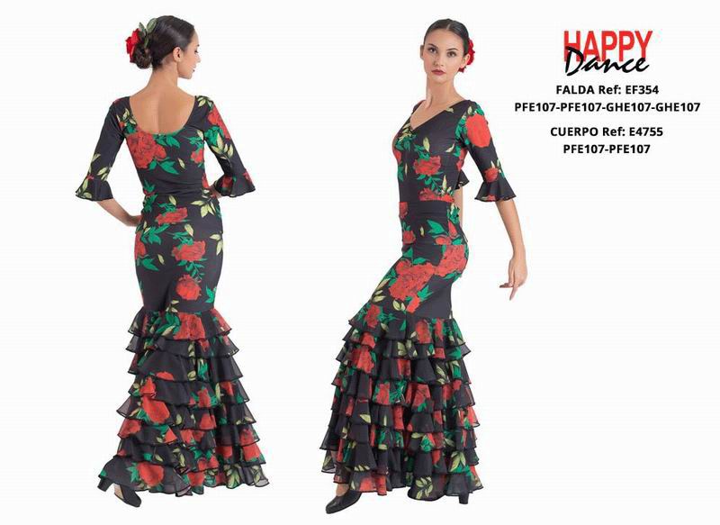 Happy Dance. Falda Flamenca de Mujer para Ensayo y Escenario. Ref. EF354PFE107PFE107GHE107GHE107